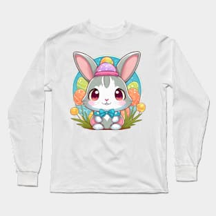 Cute easterbunny with bowtie and hat Long Sleeve T-Shirt